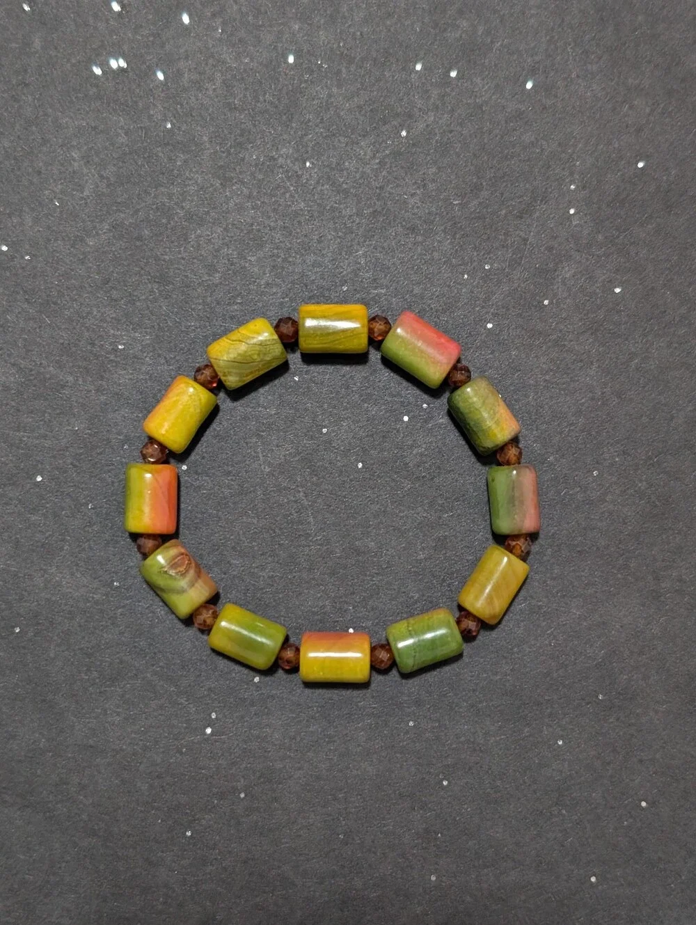 Agate/Garnet Bracelet